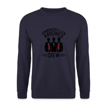 Junggesellen Abschied Crew - Unisex Pullover - Navy - Vorne - Alina (178cm) & Michal (187cm)