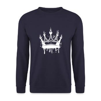 Crown King - Unisex Sweatshirt - navy - Front - Alina (178cm) & Michal (187cm)