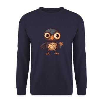 Truthan Halloween Funny Zombie - Unisex Sweatshirt - navy - Front - Alina (178cm) & Michal (187cm)