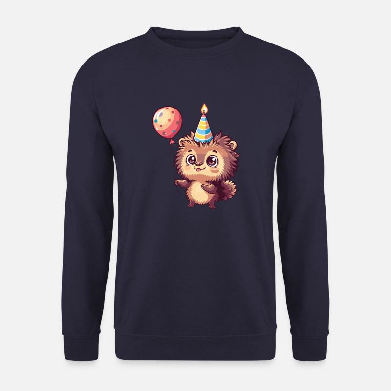 Hedgehog Birthday Comic - Unisex Sweatshirt - navy