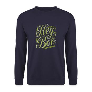 Hey Boo - Sweat-shirt Unisexe - marine - Devant - Alina (178cm) & Michal (187cm)