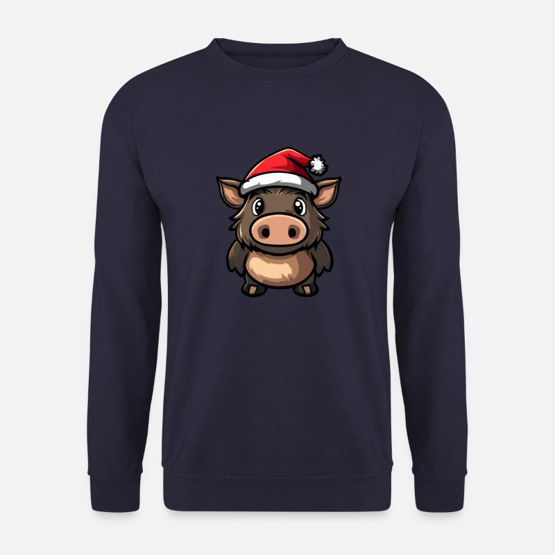 Pig Christmas Cute Boar - Unisex Sweatshirt - navy