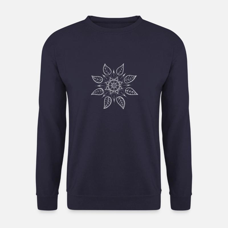 Mandala 28119 blanc - Sweat-shirt Unisexe - marine