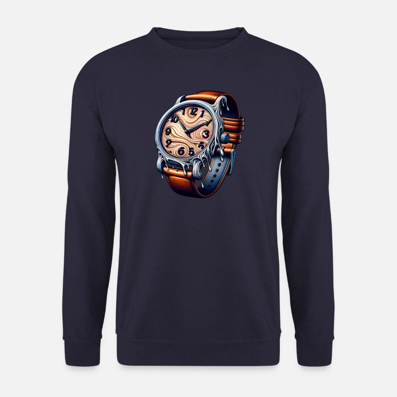 Flowing Clock – Time Passes - Unisex Sweatshirt - navy