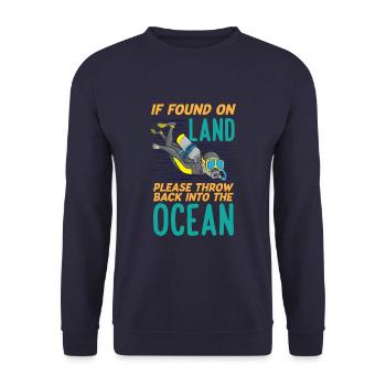 Drôle de plongée sous-marine Scuba Diver - Sweat-shirt Unisexe - marine - Devant - Alina (178cm) & Michal (187cm)