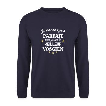 Je suis pas parfait mais je suis le Vosgien - Sweat-shirt Unisexe - marine - Devant - Alina (178cm) & Michal (187cm)