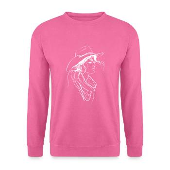 Cow Girl, Cowboy, Cavalier, Amoureux de la campagne - Sweat-shirt Unisexe - rose - Devant