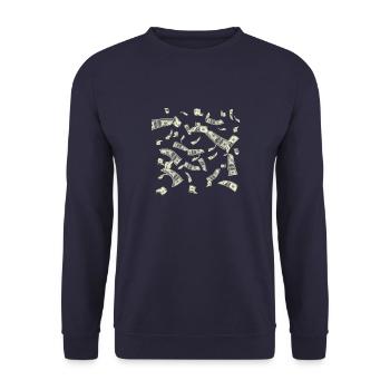 Cash flow Cash rain - Unisex Sweatshirt - navy - Front - Alina (178cm) & Michal (187cm)