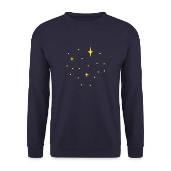 Starry star - Unisex Sweatshirt - navy - Front - Alina (178cm) & Michal (187cm)