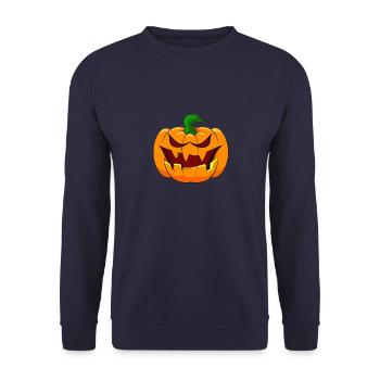 Citrouille effrayante spéciale, l’effrayante - Sweat-shirt Unisexe - marine - Devant - Alina (178cm) & Michal (187cm)
