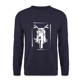 Moto - motorbike / Freedom Rider - Sweat-shirt Unisexe - marine - Devant - Alina (178cm) & Michal (187cm)
