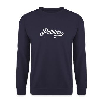 Patricia - Prénom - Sweat-shirt Unisexe - marine - Devant - Alina (178cm) & Michal (187cm)
