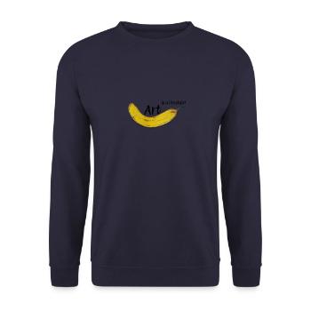 Art is a lifestyle! #1Neu7 - Unisex Sweatshirt - navy - Front - Alina (178cm) & Michal (187cm)