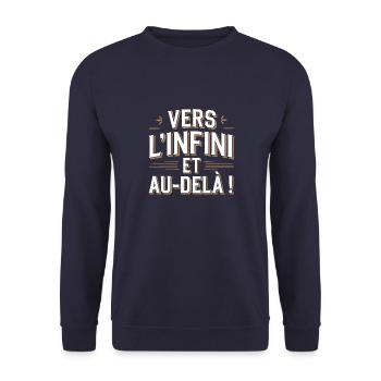 Vers l'infini et au-delà! - Sweat-shirt Unisexe - marine - Devant - Alina (178cm) & Michal (187cm)