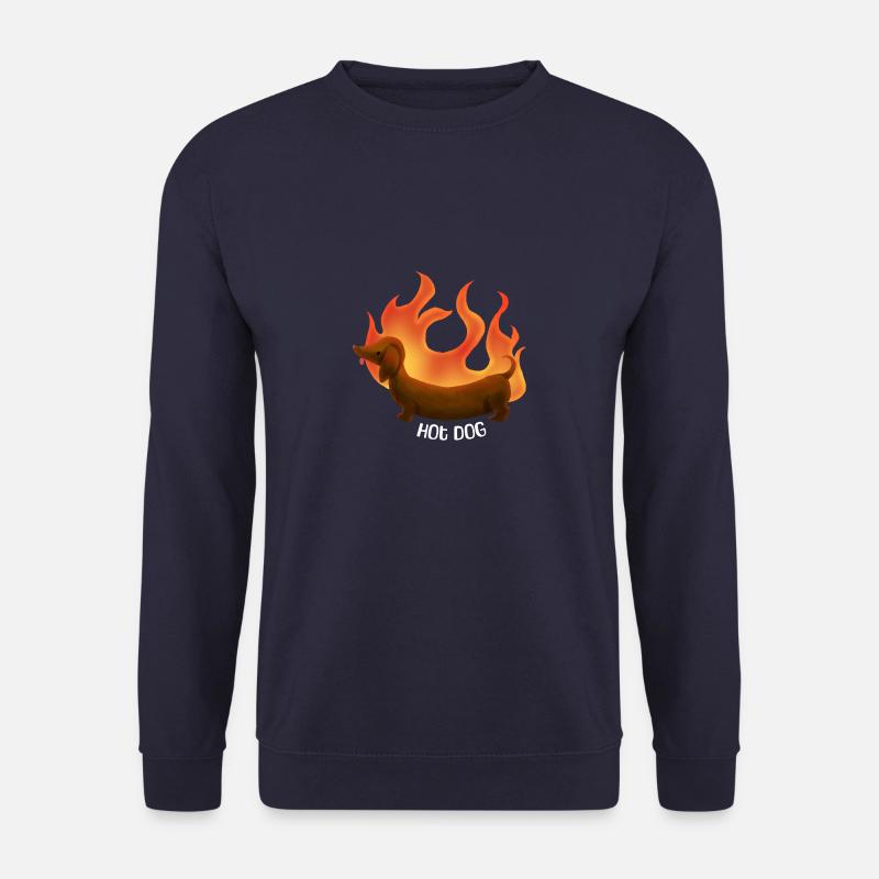 hot dog white - Unisex Pullover - Navy