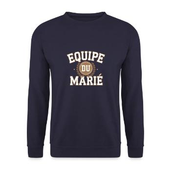 Équipe du marié - Sweat-shirt Unisexe - marine - Devant - Alina (178cm) & Michal (187cm)