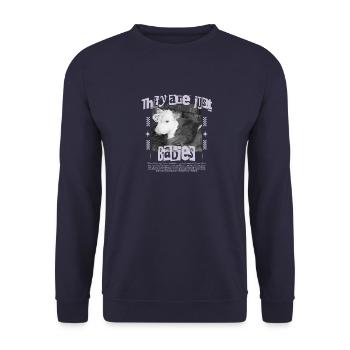 Ce ne sont que des bébés animaux - Sweat-shirt Unisexe - marine - Devant - Alina (178cm) & Michal (187cm)