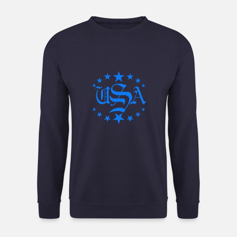 light blue design - Unisex Pullover - Navy