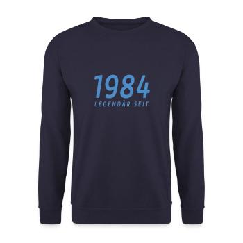 Legendär seit 1984 - Unisex Pullover - Navy - Vorne - Alina (178cm) & Michal (187cm)