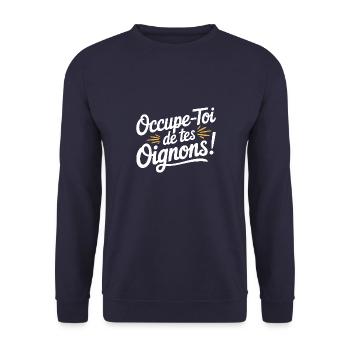 Occupe-toi de tes oignons - Sweat-shirt Unisexe - marine - Devant - Alina (178cm) & Michal (187cm)