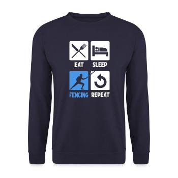 Fechten - Unisex Pullover - Navy - Vorne - Alina (178cm) & Michal (187cm)