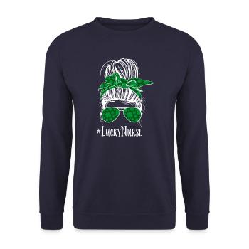 Krankenschwester Nurse Life - Unisex Pullover - Navy - Vorne - Alina (178cm) & Michal (187cm)