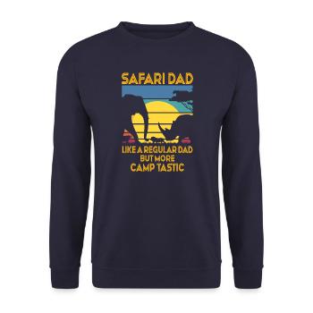 Safari Dad - Unisex Sweatshirt - navy - Front - Alina (178cm) & Michal (187cm)