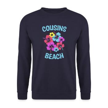 Plage de Cousins - Sweat-shirt Unisexe - marine - Devant - Alina (178cm) & Michal (187cm)