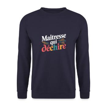 Maîtresse qui déchire - Sweat-shirt Unisexe - marine - Devant - Alina (178cm) & Michal (187cm)