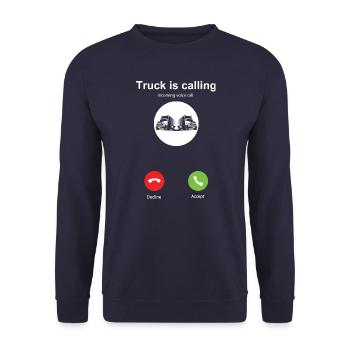 Mon camion appelle les chauffeurs routiers les chauffeurs routiers - Sweat-shirt Unisexe - marine - Devant - Alina (178cm) & Michal (187cm)