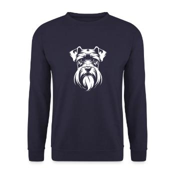 Miniature Schnauzer Dog - Unisex Pullover - Navy - Vorne - Alina (178cm) & Michal (187cm)