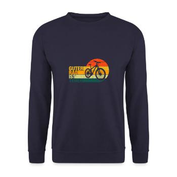 Guter Rad ist teuer - Unisex Pullover - Navy - Vorne - Alina (178cm) & Michal (187cm)