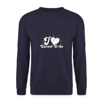 Pâtisserie Profession Gâteau aux carottes Cuisson Dicton - Sweat-shirt Unisexe - marine - Devant - Alina (178cm) & Michal (187cm)