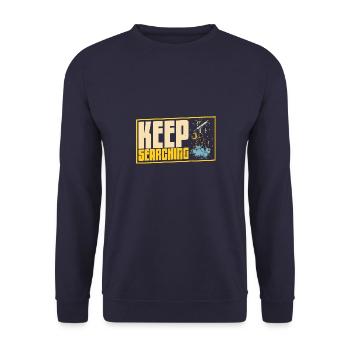 Telescope Stargazing Astronomy Hobby - Unisex Sweatshirt - navy - Front - Alina (178cm) & Michal (187cm)