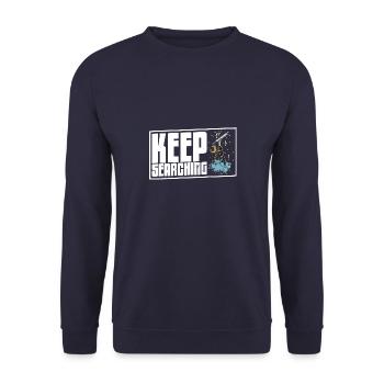 Telescope Stargazing Astronomy Hobby - Unisex Sweatshirt - navy - Front - Alina (178cm) & Michal (187cm)