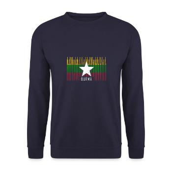 Myanmar Burmesische Sprache Birma Asien - Unisex Pullover - Navy - Vorne - Alina (178cm) & Michal (187cm)