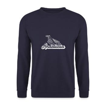 Jamon Schweineflisch Schinken Tapas Andalusien - Unisex Pullover - Navy - Vorne - Alina (178cm) & Michal (187cm)
