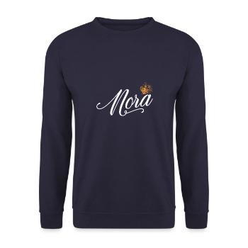 Nora Custom Name für Frauen Kinder Kleinkinder - Nora - Unisex Pullover - Navy - Vorne - Alina (178cm) & Michal (187cm)