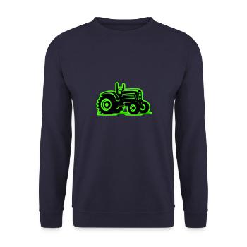 Traktor Landwirtschaft Symbol - Unisex Pullover - Navy - Vorne - Alina (178cm) & Michal (187cm)