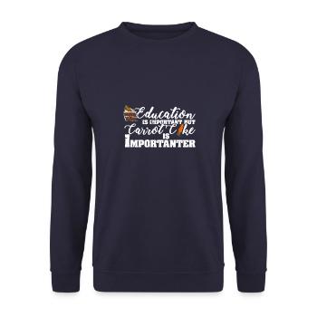 Gâteau Carotte Gâteau Dessert Cuisson Dicton - Sweat-shirt Unisexe - marine - Devant - Alina (178cm) & Michal (187cm)