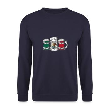 Mexikaner Flagge Tequila Mexiko Urlaub Spruch - Unisex Pullover - Navy - Vorne - Alina (178cm) & Michal (187cm)