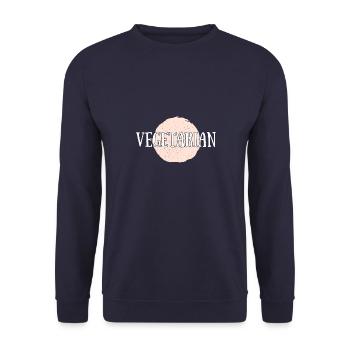 Rettich Gemüse Schlagzeug Salat Vegan Veganer - Unisex Pullover - Navy - Vorne - Alina (178cm) & Michal (187cm)