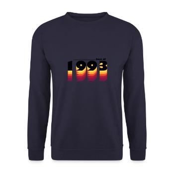 Vintage Bold Hommage à 1993 - Célébrer le 32ème - Sweat-shirt Unisexe - marine - Devant - Alina (178cm) & Michal (187cm)