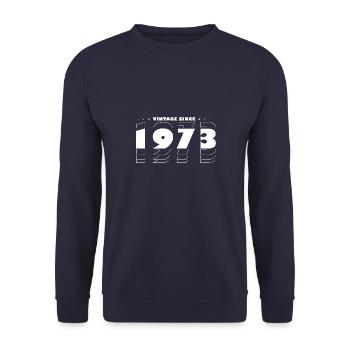 Vintage Bold Hommage à 1973 - Célébrer le 52ème - Sweat-shirt Unisexe - marine - Devant - Alina (178cm) & Michal (187cm)