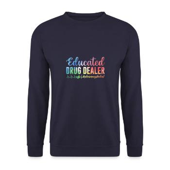 Registered Pharmacist Pharmacy Medicine Pharmacist - Unisex Sweatshirt - navy - Front - Alina (178cm) & Michal (187cm)