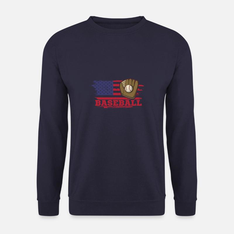 Baseball Catcher Pitcher Sportplatz Handschuhe - Unisex Pullover - Navy