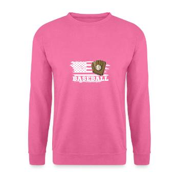 Baseball Catcher Pitcher Sportplatz Handschuhe - Unisex Pullover - Pink - Vorne