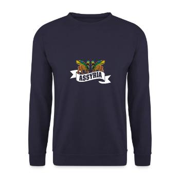 Assyria Sumerian Lamassu Babylon Sumer Antique - Unisex Sweatshirt - navy - Front - Alina (178cm) & Michal (187cm)