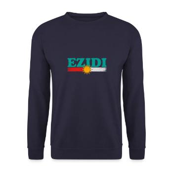Ezidchan Yezidische Region Kurmandschi Irak - Unisex Pullover - Navy - Vorne - Alina (178cm) & Michal (187cm)