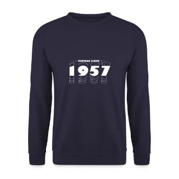 Best of 1957 - Feiern Sie 68 Jahre mit Vintage - Unisex Pullover - Navy - Vorne - Alina (178cm) & Michal (187cm)